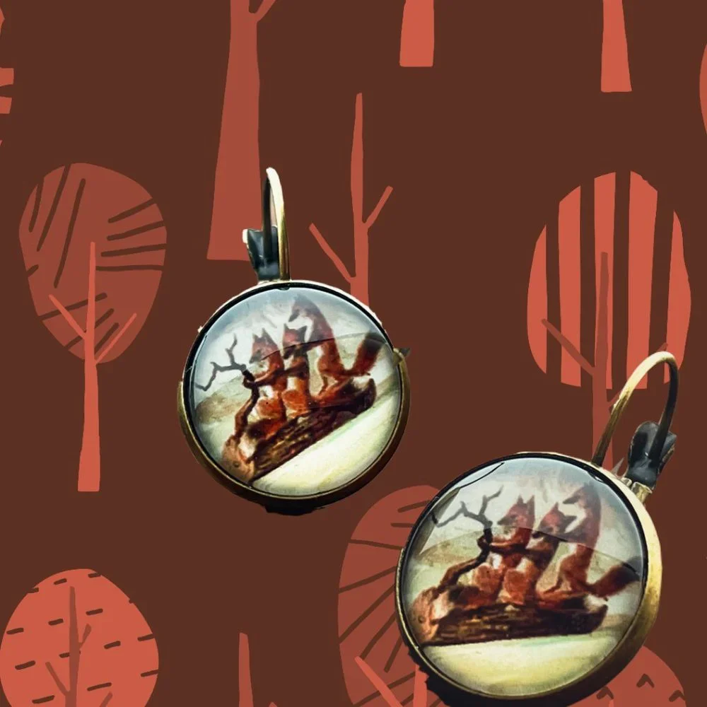 🆕Exciting! Animal Earrings - Fox Play - Picture 7 of 8